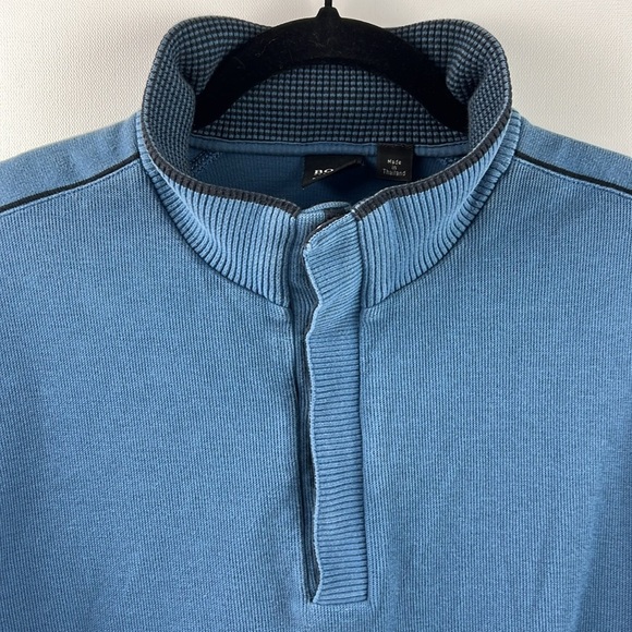 Boss Hugo Boss Men's Long  Sleeve Mock Neck ¼ Zipper Sweater - Picture 2 of 14